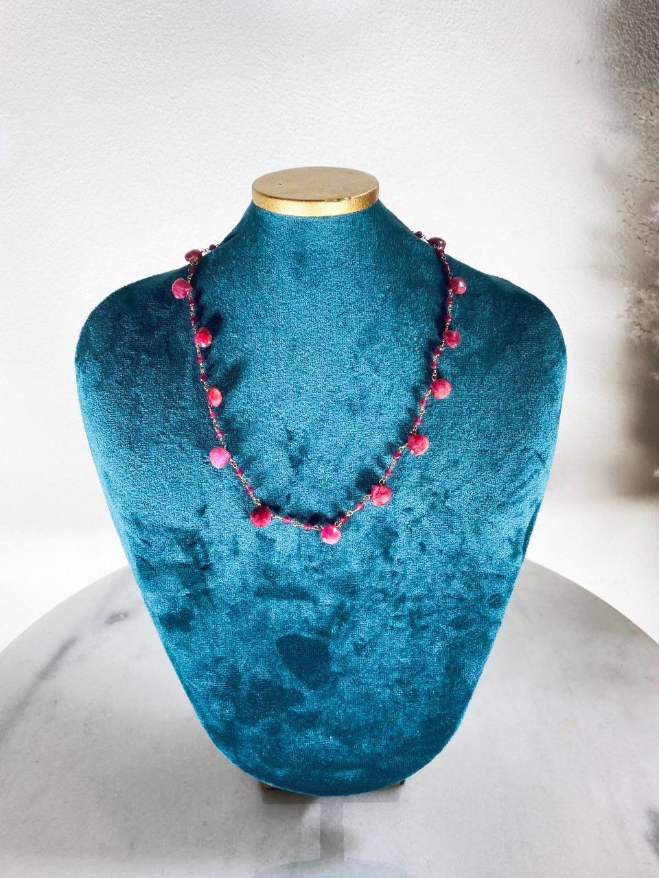 COLLANA GIROCOLLO QUARZI ROSA