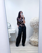 PANTALONI IN ECOPELLE A PALAZZO