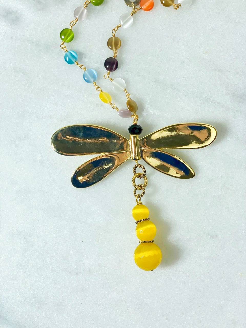 COLLANA LIBELLULA GIALLA