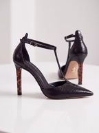 DECOLLETE' NERA CROCO