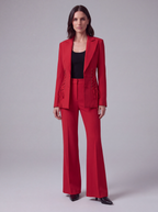 PANTALONE FLARE ROSSO