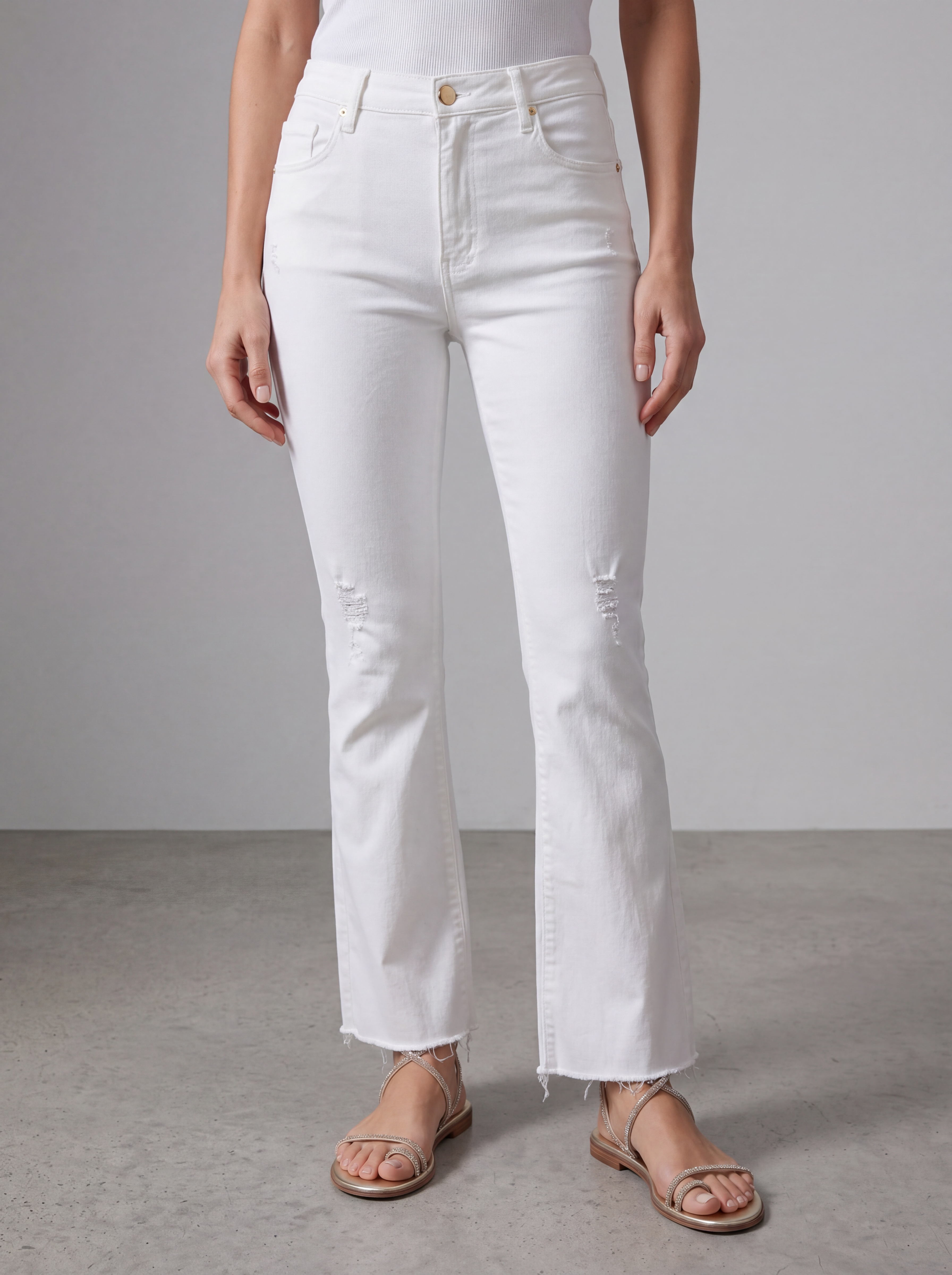JEANS BOOTCUT WHITE
