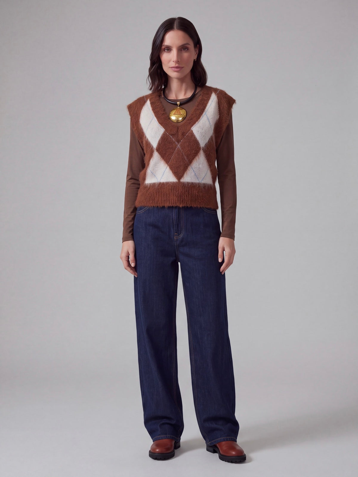 GILET MOHAIR ROMBI