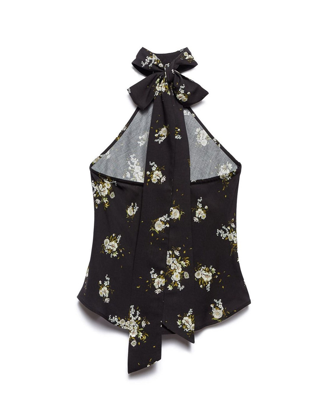 TOP NERO MICRO FIORI