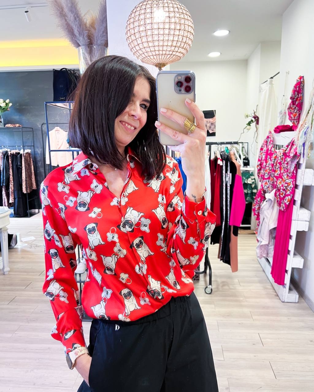 CAMICIA PACHA DOG CORALLO