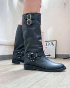 STIVALI BIKERS PELLE