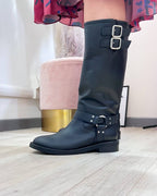 STIVALI BIKERS PELLE