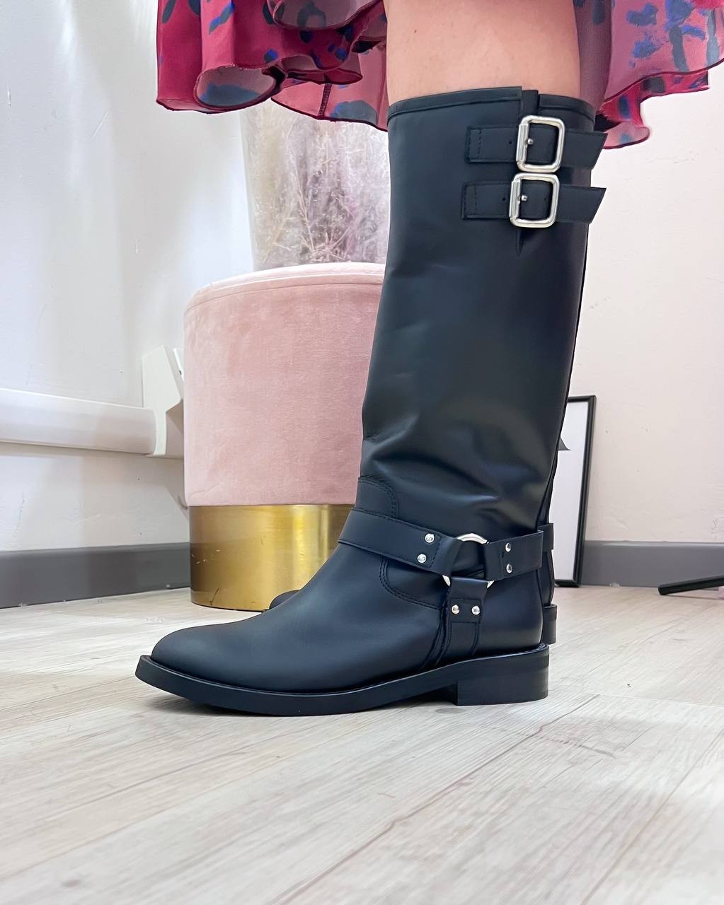 STIVALI BIKERS PELLE