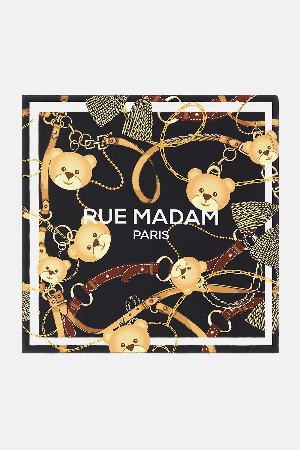 FOULARD CARRE' PARIS BLACK