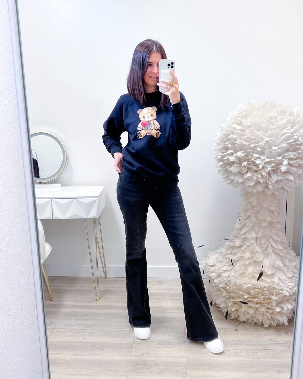 JEANS FLAIRE BLACK