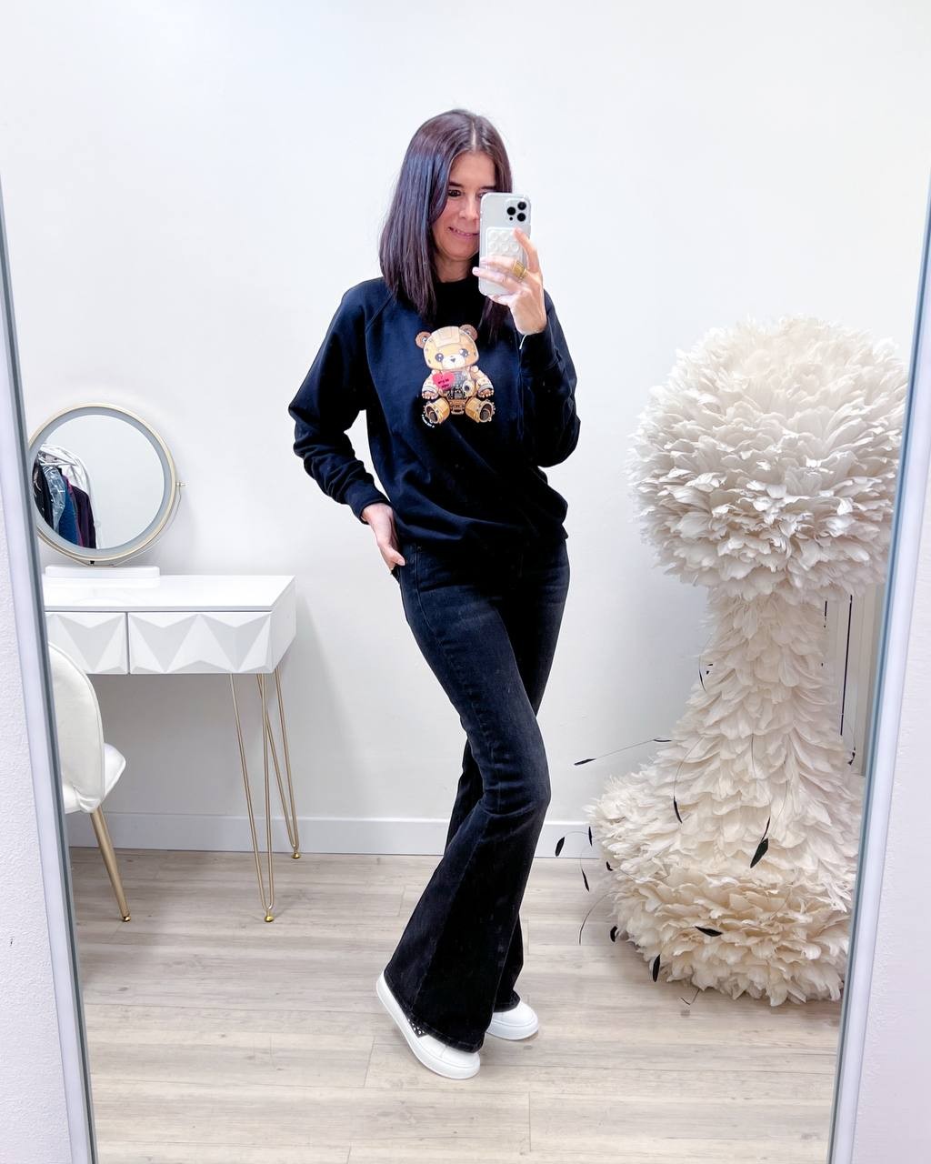 JEANS FLAIRE BLACK