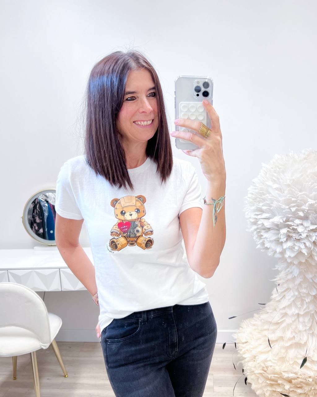 TSHIRT TEDDY WHITE