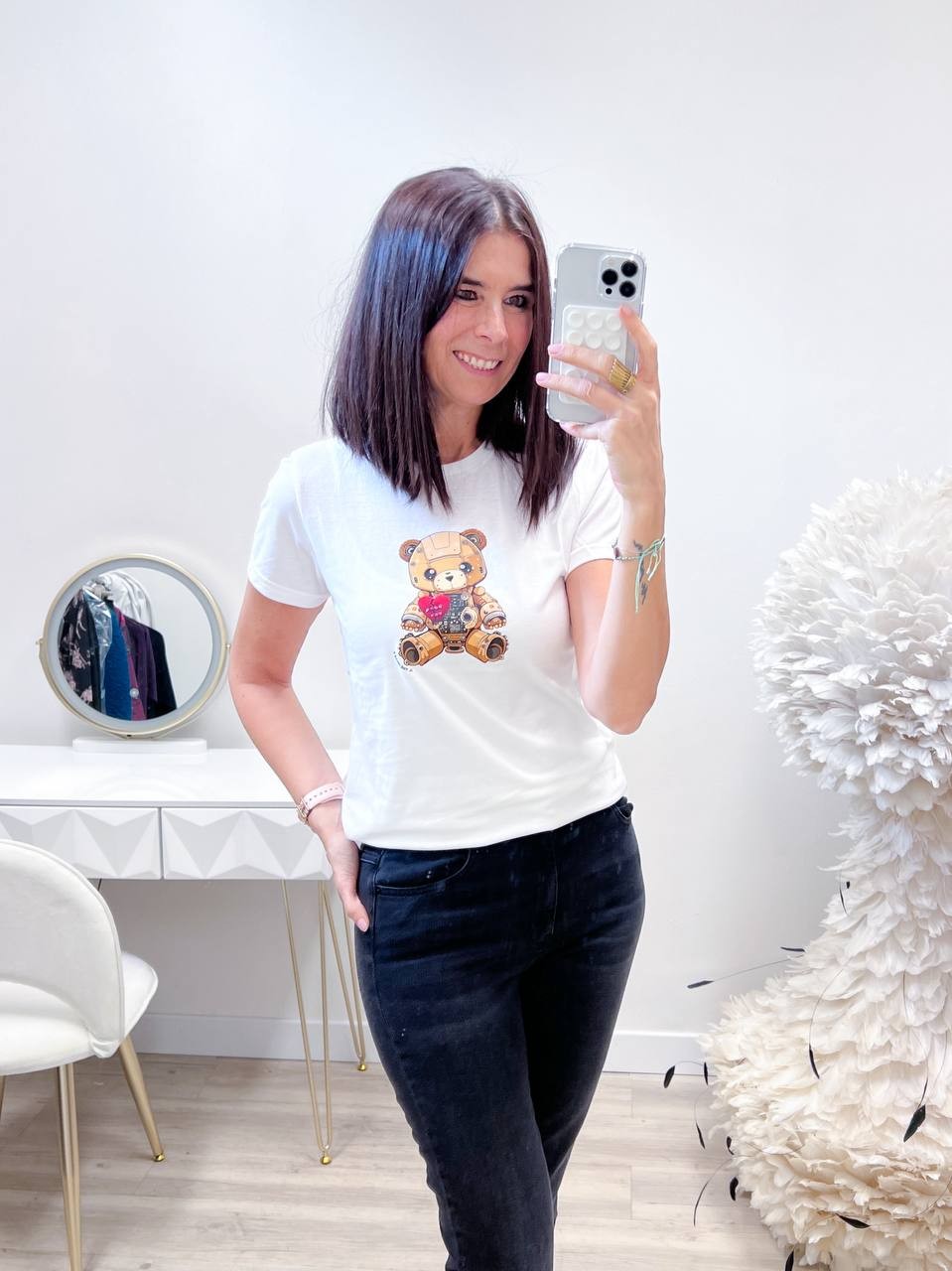TSHIRT TEDDY WHITE