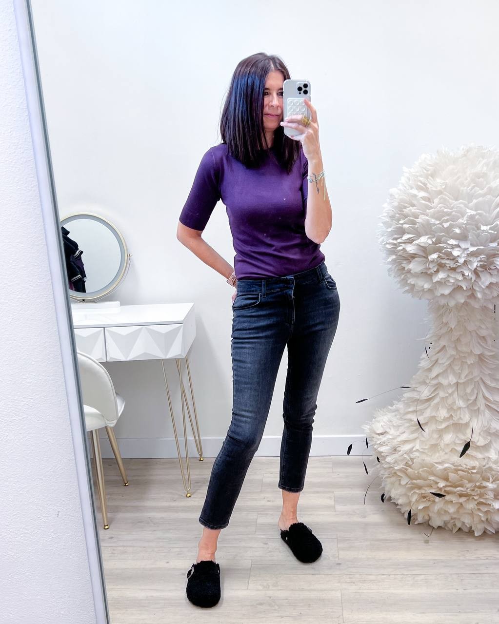 MAGLIA BASIC PLUM