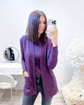 CARDIGAN BASIC PLUM