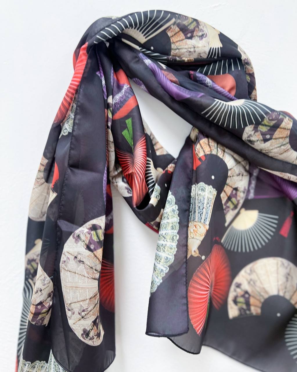 FOULARD VENTAGLI BURGUNDY