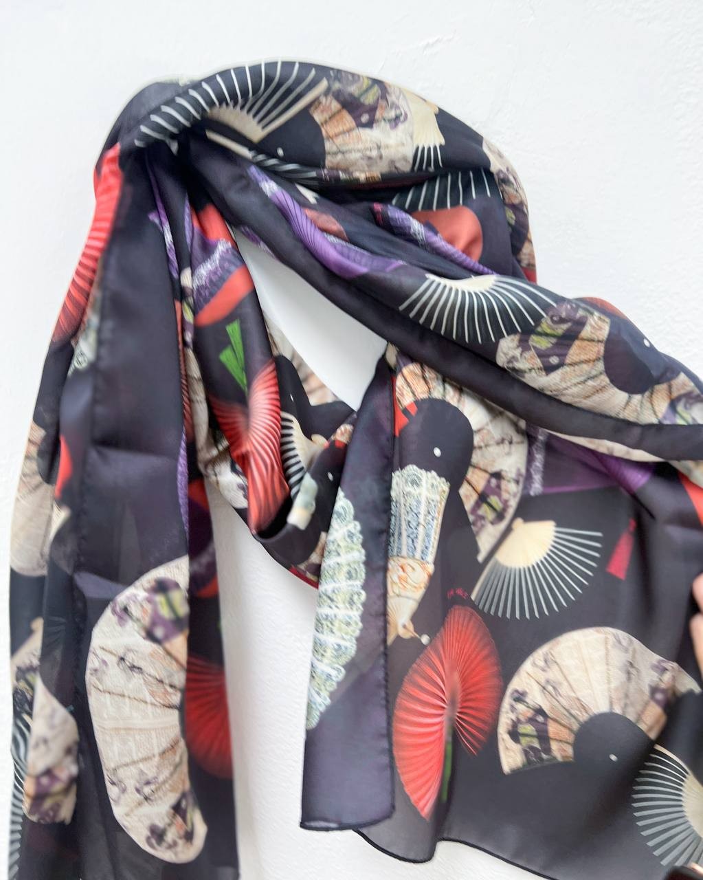 FOULARD VENTAGLI BURGUNDY