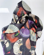 FOULARD VENTAGLI BURGUNDY
