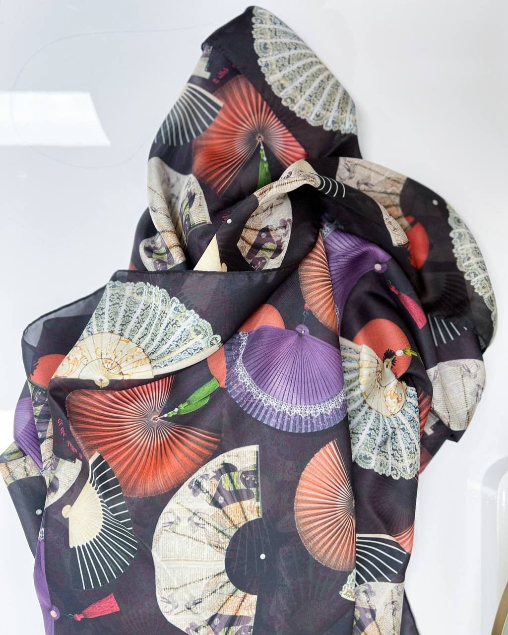FOULARD VENTAGLI BURGUNDY