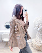 BLAZER  A QUADRI SPILLA ORSETTO