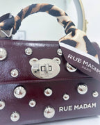 MINI TEDDY STUDS BURGUNDY