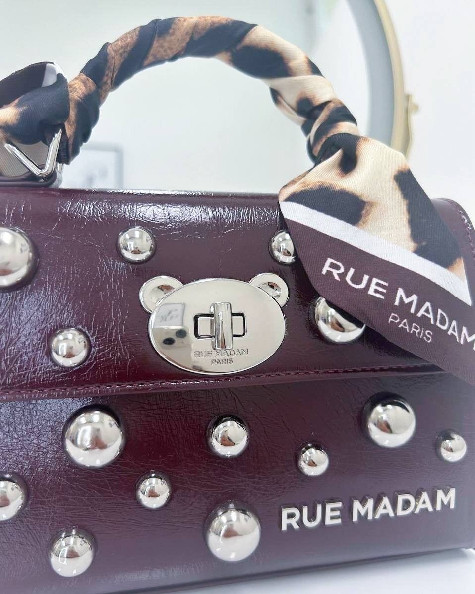 MINI TEDDY STUDS BURGUNDY