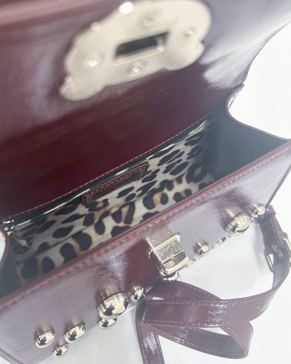 MINI TEDDY STUDS BURGUNDY
