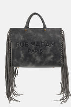 TEXAS TOTE BAG VINTAGE BLACK