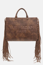 TEXAS TOTE BAG VINTAGE BROWN