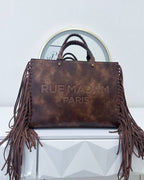 TEXAS TOTE BAG VINTAGE BROWN
