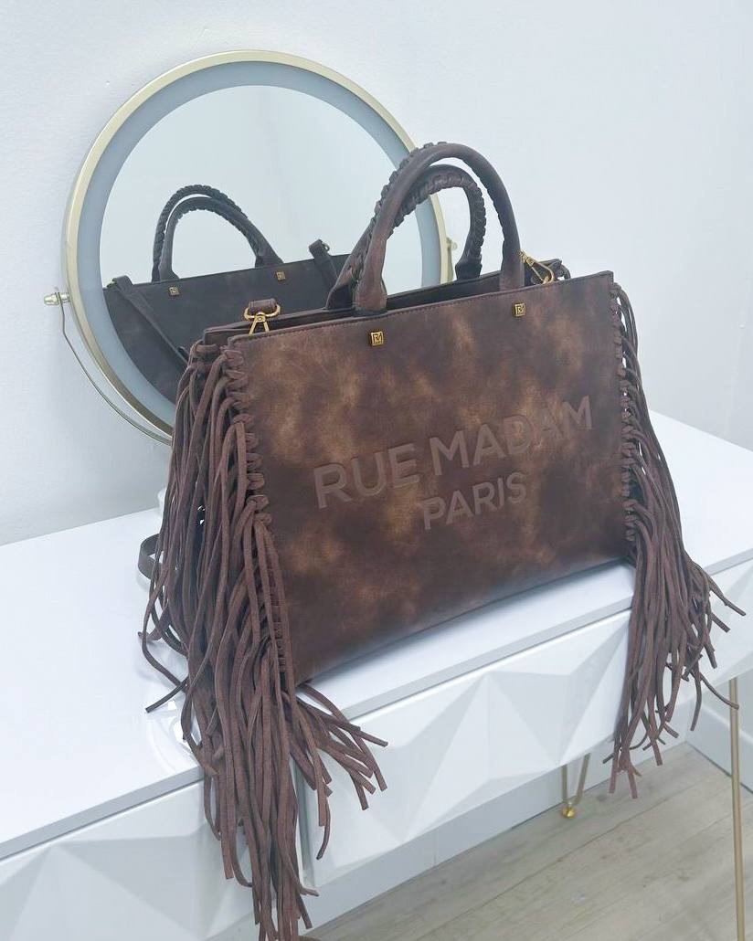TEXAS TOTE BAG VINTAGE BROWN