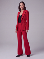 PANTALONE FLARE ROSSO