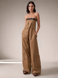 JUMPSUIT CARGO CAMMELLO
