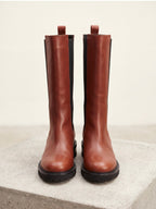 STIVALE CHELSEA IN PELLE CUOIO
