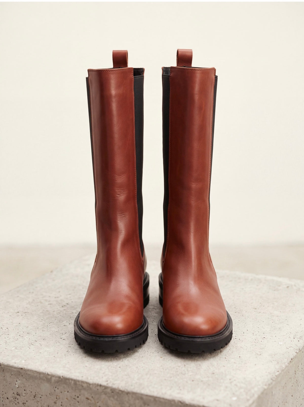 STIVALE CHELSEA IN PELLE CUOIO