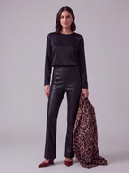 PANTALONI ECOPELLE BLACK