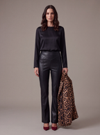 PANTALONI ECOPELLE BLACK