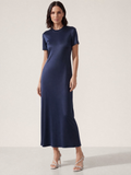 ABITO LUNGO BLU MINIMAL CHIC