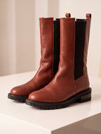 STIVALE CHELSEA IN PELLE CUOIO