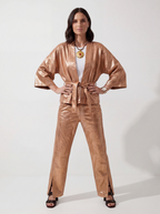 PANTALONI SPACCO DENIM BRONZO