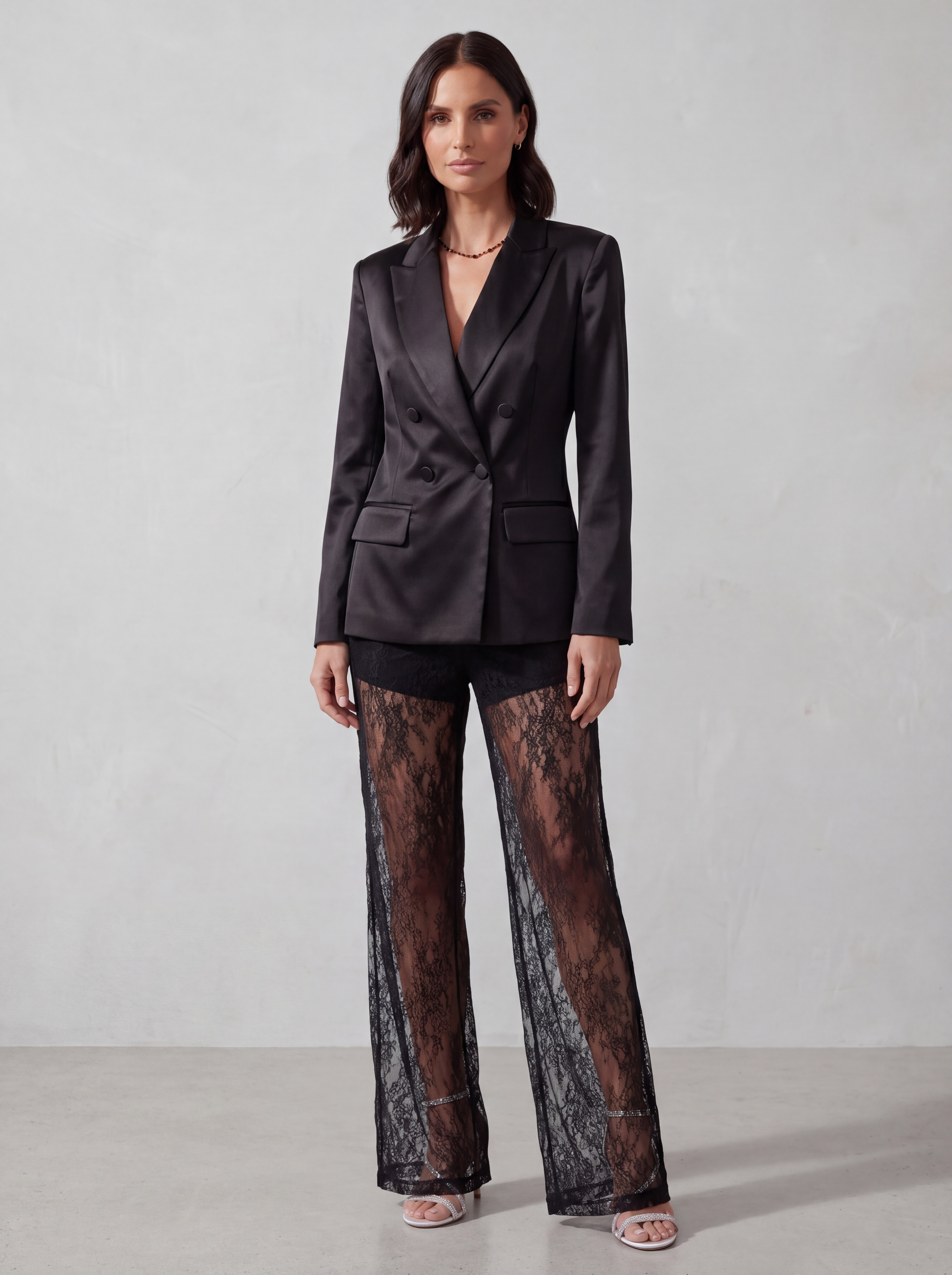 GIACCA SATIN NERA