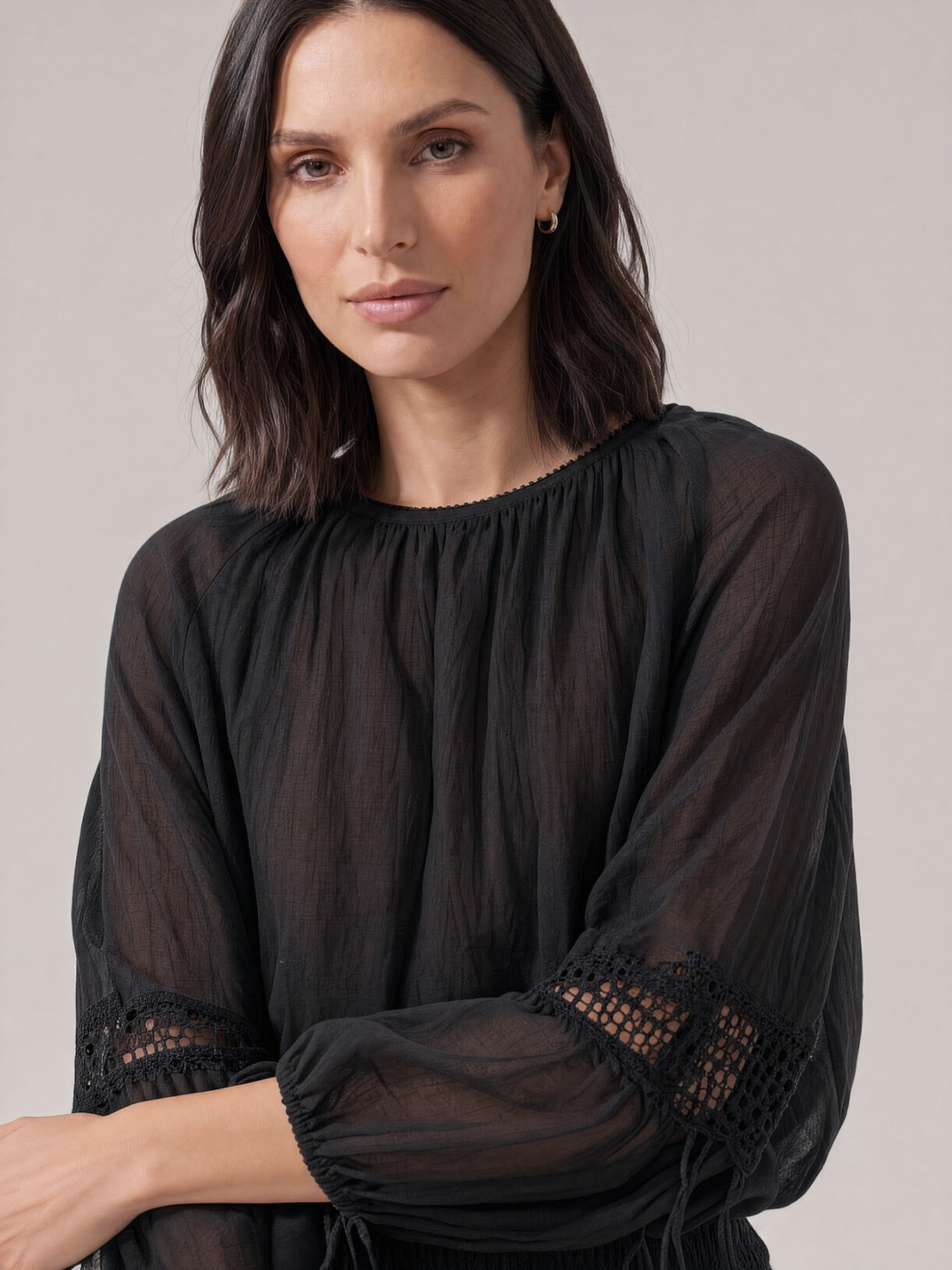 BLUSA RAGLAN NERA
