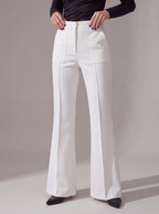 PANTALONI FLARE BIANCHI