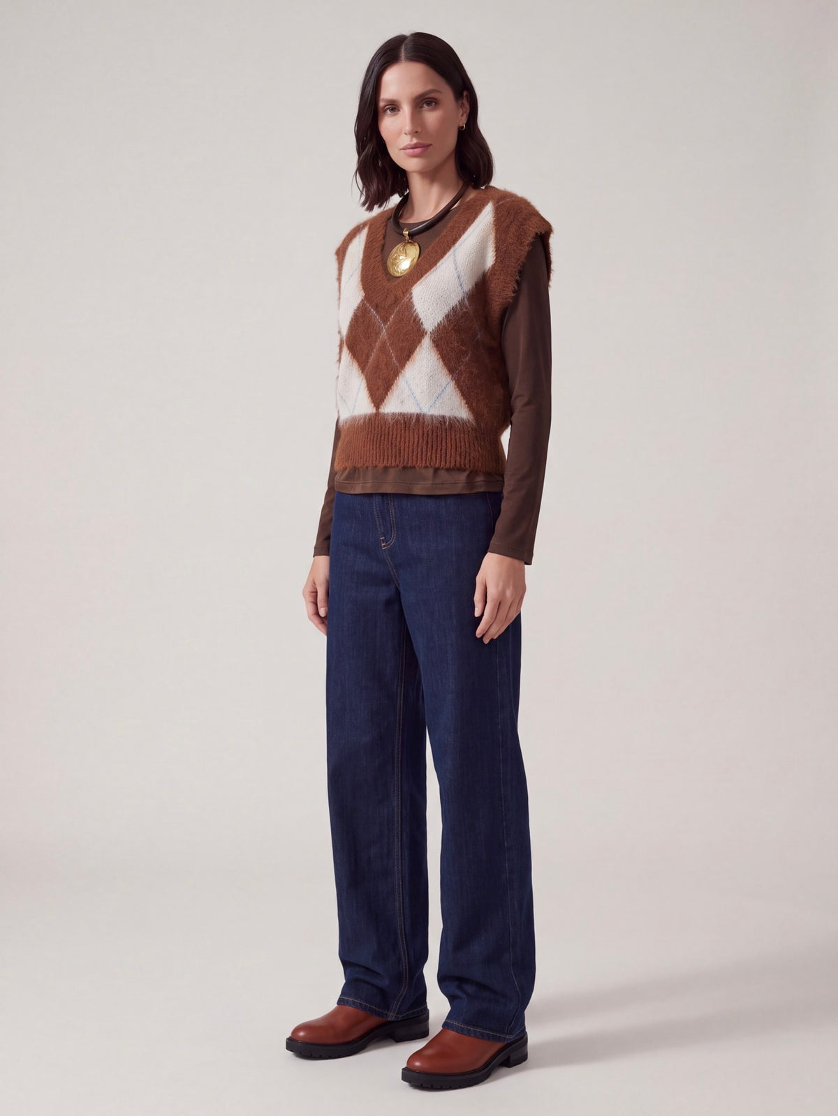 GILET MOHAIR ROMBI
