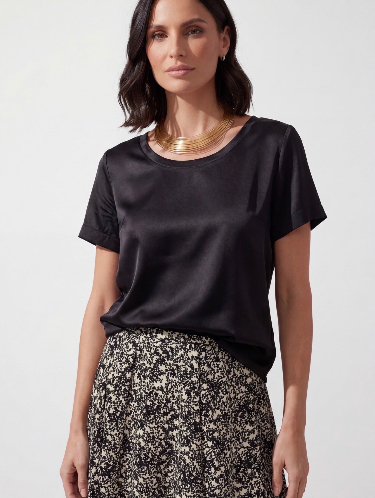 T-SHIRT SETA NERA
