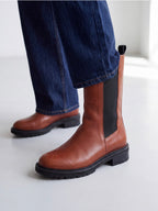 STIVALE CHELSEA IN PELLE CUOIO