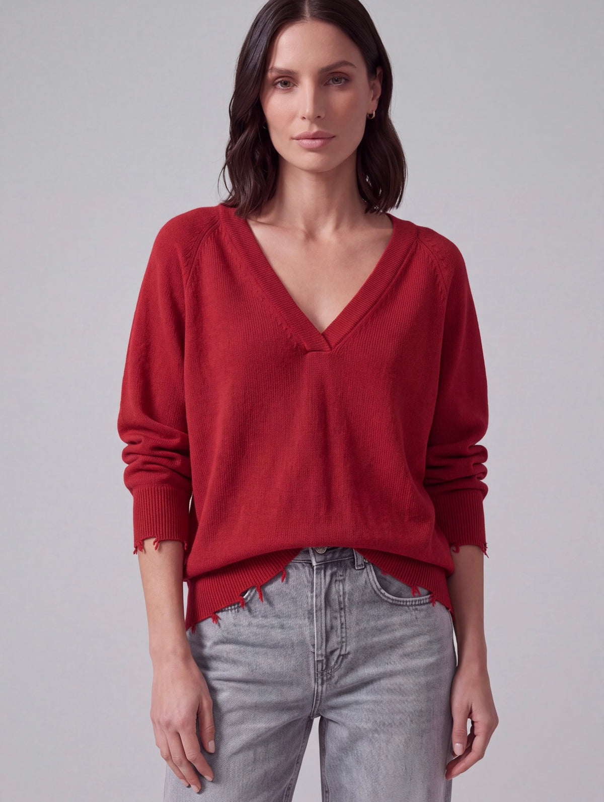 MAGLIA ROSSA SCOLLO A V