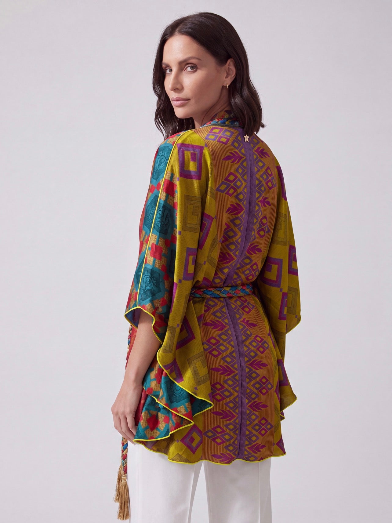 KIMONO IN SETA MULTICOLOR