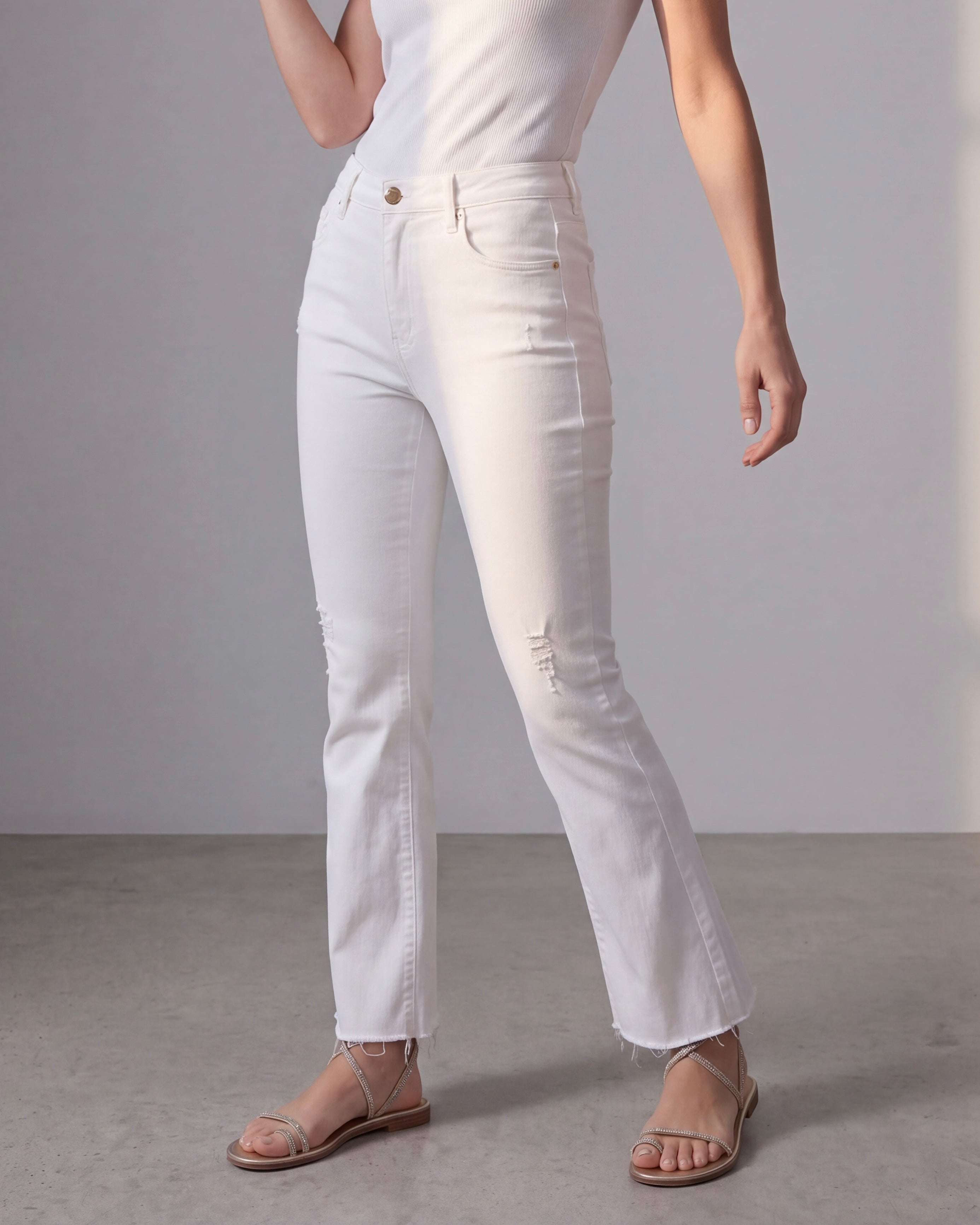 JEANS BOOTCUT WHITE