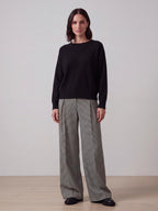 PANTALONI PALAZZO PIED DE POULE